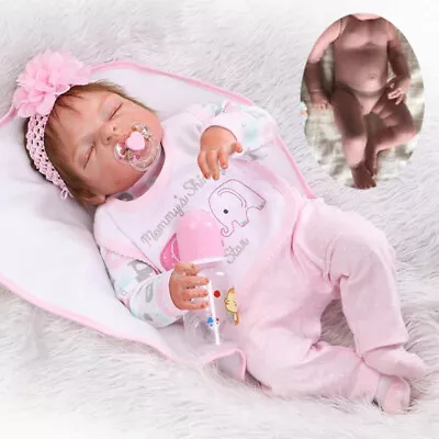 Real Reborn Baby Dolls Full Body Silicone Vinyl Doll Lifelike Newborn Girl Doll • $45.66
