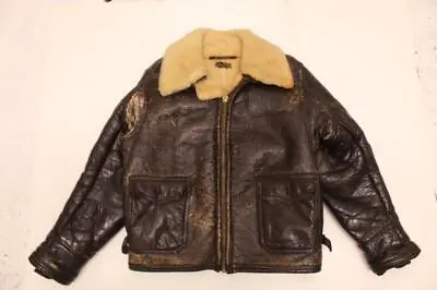 Vintage Fried Ostermann M-445a WWII 1943 Military Contract Shearling Leather • $600