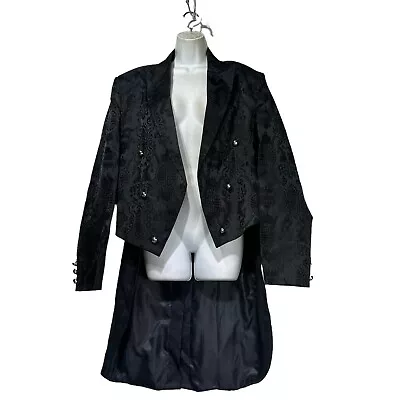 Victorian Asian Gothic Black Tailcoat Steampunk Vampire Jacket • $26.24