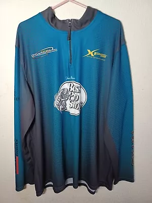 Men's Bass Pro Shops Logo Long-Sleeve Fishing Jersey Johnny Morris Size 2XL Tall • $9.99