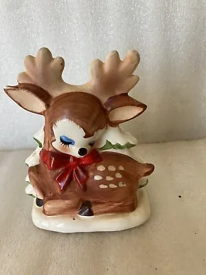 Vintage Lefton Reindeer Napkin Holder • $12