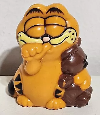 Garfield Sucking Thumb With Pooky PVC Figure 1978 1981 Hong Kong 2  Toy Vintage • $9.99