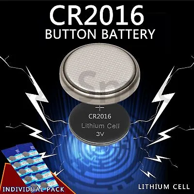 Cr2016 3v Battery Batteries Lithium Car Key Alarm Garage Remote Calculator • $2.56