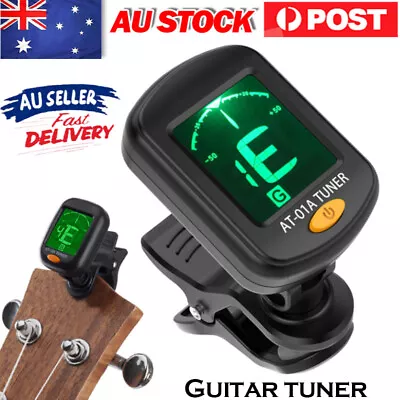 $10.63 • Buy LCD Clip-on Electronic Digital Guitar Tuner Tool To Chromatic Violin Ukulele AU