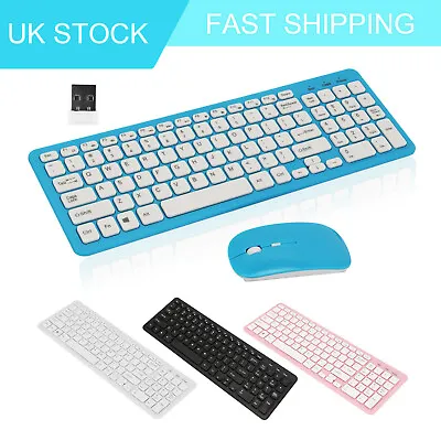 £12.99 • Buy UltraSlim 2.4GHz Wireless Keyboard And Mouse Set For Gamer PC Laptop Desktop MAC