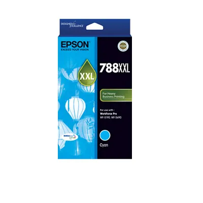 Epson 788XXL Cyan Ink Cartridge C13T788292 WorkForce Pro WF-5690 5190 DURABrite • $119.52