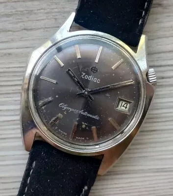 Zodiac Olympos Automatic Vintage Mens Watch Runs • $59.95