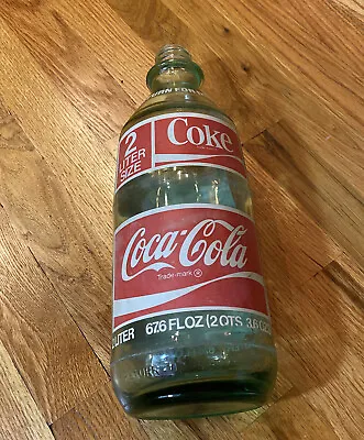 2-Liter Coca-Cola Coke Glass Bottle 67.6 Oz Size • $50