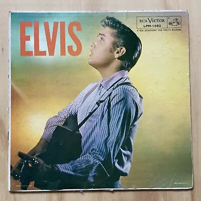 Elvis Presley ELVIS RCA LPM 1382 1956 Rock & Roll Vinyl LP AD BACK G+ • $44.99