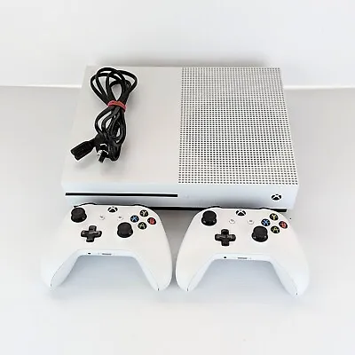 $249.95 • Buy Microsoft Xbox One S Console 1TB Storage 2 X Controllers White Compact 