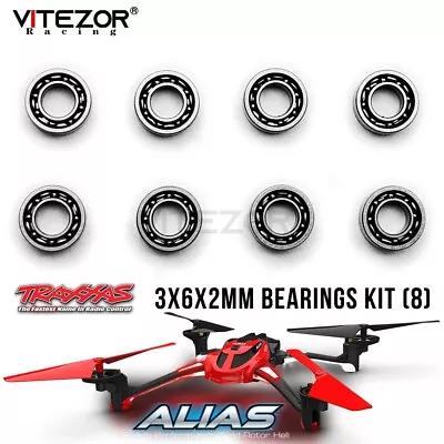 8P 3x6x2 Bearings Kit For Traxxas LaTrax Alias Quad Rotor Helicopter Model #6608 • $9.52