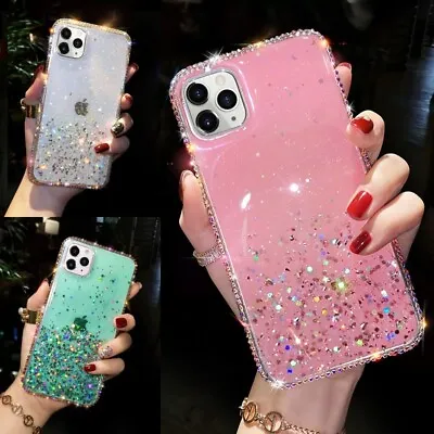 For IPhone 15 Pro Max 14 13 12 11 Colorful Sparkle Bling Side Diamond Case Cover • $14.99