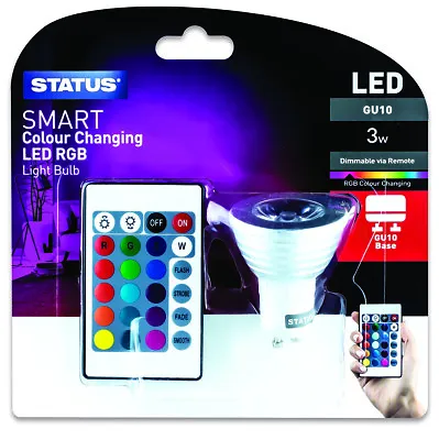 3W GU10 LED Bulbs Light RGB 16 Colour Changing Spotlight Lamp W/ Remote Control • £9.99