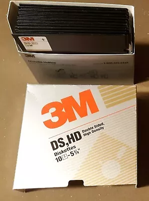 NEW Open Box 3M DS HD 20 Double Sided/High Density Blank Floppy Diskettes 5 1/4  • $18.95