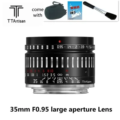 TTartisan 35mm F0.95 Large Aperture Lens For Fujifilm Fuji X-S10 X-T5 H2s Camera • $165