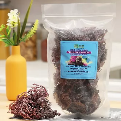 PURPLE Sea Moss #Dr. Sebi Inspired St Lucia Wildcrafted #Vegan #Alkaline • $29.99