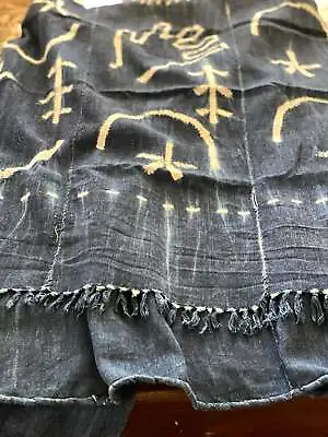 Vintage African Indigo Denim Mudcloth | No. 67 • $134