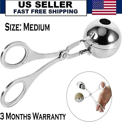 Meat Baller Meatball Maker Non Stick Spoon Tool Thick Kitchen Stainless Steel • $4.75