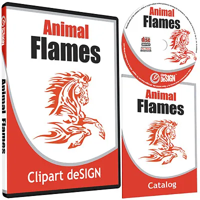 Animal Flames Clipart-vinyl Cutter Plotter Images-eps Vector Clip Art Cd • $49.99