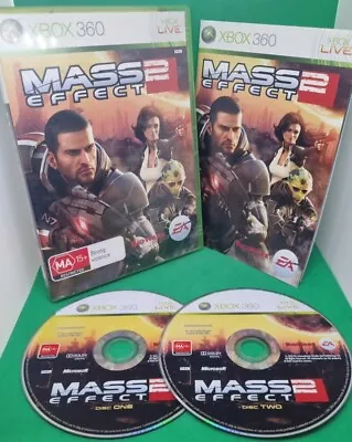 Mass Effect 2 Microsoft Xbox 360 Game  - Complete W Manual 2 Disc Set • $9.49