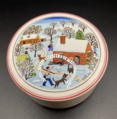 Winter  Folk Scene Porcelain Trinket Box By Villeroy  & Boch • $24.95