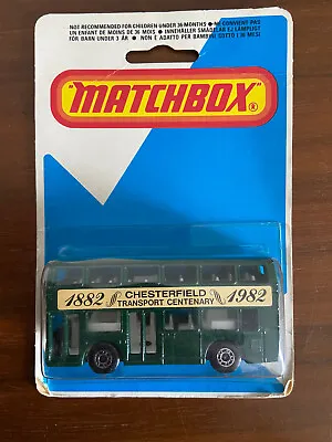 Matchbox No.17 The London Bus - Chesterfield 1982-92 Green - SEALED Blister Card • £7.50