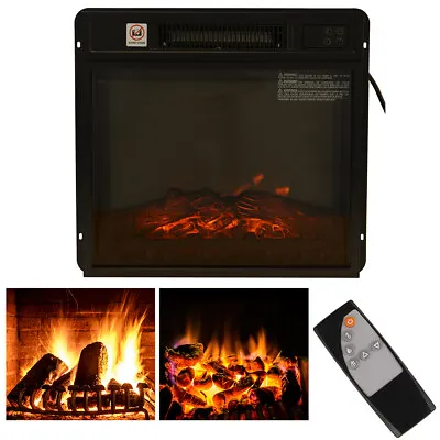 18/23  Electric Fireplace Insert Stove Heater Adjuatble Flame W/ Remote 1400W • $95