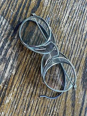 Vintage Goggles Clear Glass Safety Glasses Side Shields Steampunk Motorcycle • $50