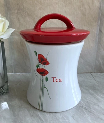 £9.97 • Buy Dunelm Ceramic Poppy Tea Storage Jar Container
