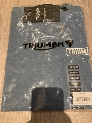 £28 • Buy Bnwt Genuine Triumph Crutchley Blue T Shirt - Medium