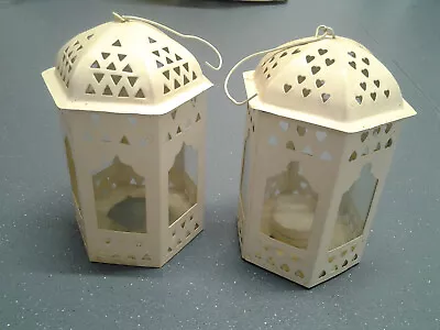 Metal Lanterns Hanging Tealight Candle Holders • £2