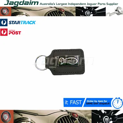 New Jaguar Black Leather Daimler Key Fob GAC1012 • $22