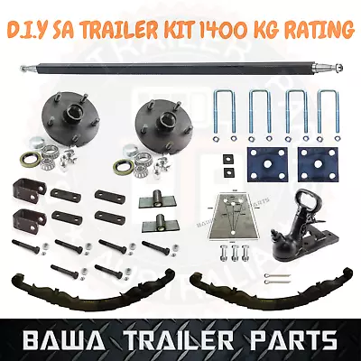 $475 • Buy Single Axle UN-BRAKED OFF ROAD Trailer Kit 1400kg Rating! TRAILER PARTS