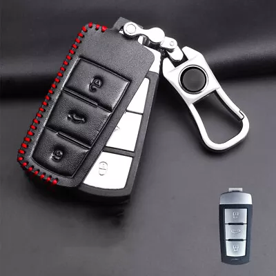 Genuine Leather Car Key Fob Case Cover Holder For VW Passat B6 CC Magotan Fine • $18.50