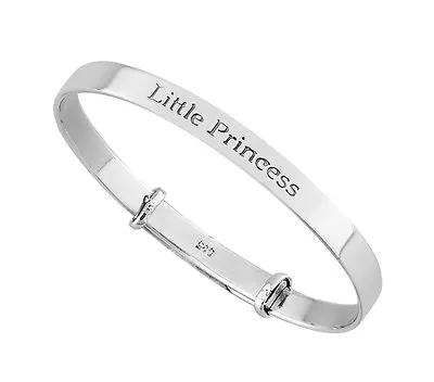  Sterling Silver New Born Baby's Christening Little Princess Bracelet  • $18.48