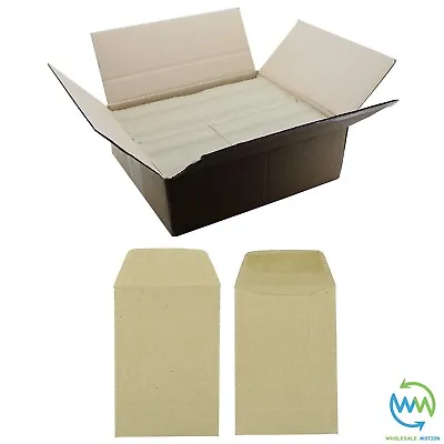Small Brown Envelopes 98 X 67mm 80gsm For Dinner Money Wages Coin Beads & Seeds • £9.99