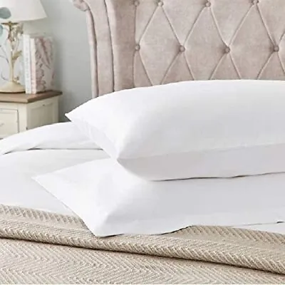 £11.99 • Buy Luxury 2x Pillowcase Egyptian Cotton Soft Extra Large Fit Pillow Box White 50x75