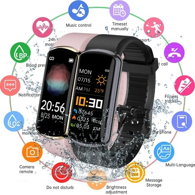 $25.99 • Buy Smart Watch Bluetooth Bracelet Fitness Tracker Blood Pressure Monitor Wristband