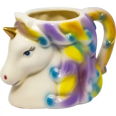 3 X Unicorn 3d Mugs Cup Set Kids Fun Ceramic Xmas Gift Coffee Tea Mug Novelty • £7.99