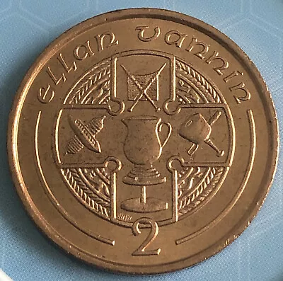 1988 Isle Of Man 2p Two Pence Coin - Celtic Cross - Uncirculated • £1.99