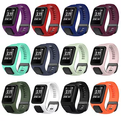 Silicone Sport Wrist Strap Band For TomTom Runner 2 3 Spark 3 Cardio Smart Watch • $19.93