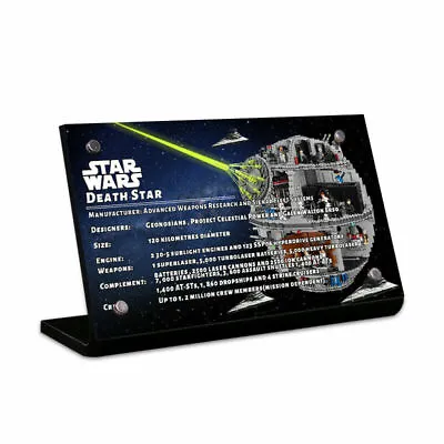 Display Plaque For LEGO Star Wars UCS Death Star 75159 - Display Plaque ONLY  • $23.99