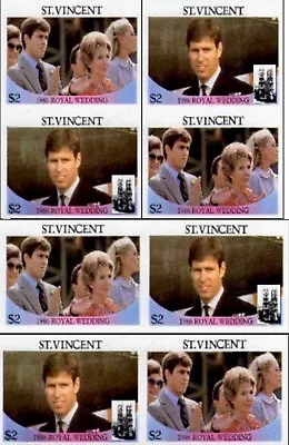 St Vincent #SG1009v-SG1012v MNH 1986 Andrew Fergie York Nancy Reagan [958v-959v] • $3.90