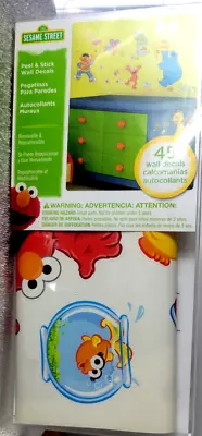 SESAME STREET Wall Stickers 45 Decals ELMO Wall Clings • $10.11