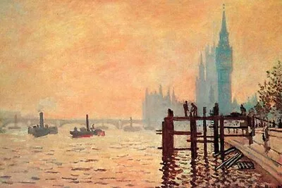 The Thames And Westminster By Claude Monet - Art Print • $87.99