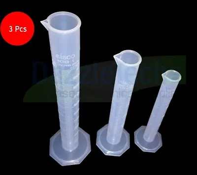 100ml + 50ml + 25ml Graduated Measuring Cylinder Kitchen Science Experiment 3pc • £8.99