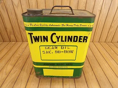 Vintage John Deere Twin Cylinder 2 Gallon Gear Oil Sae 90-90w Dealer Oil Can • $99.95