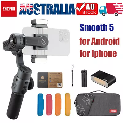 ZHIYUN Smooth 5 Gimbal Phone Handheld Stabilizer 3-Axis For IOS IPhone Android • $379.99