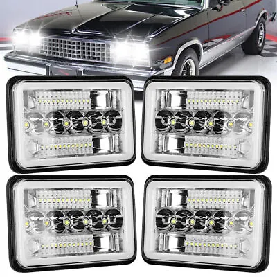 4Pcs 4x6'' INCH LED Headlights Hi/Lo W/DRL For Toyota Landcruiser 60 80 Series • $83.98