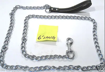 Dog Leash Chain Link-72  With Handle 4.0 Mm 6'foot • $11.50